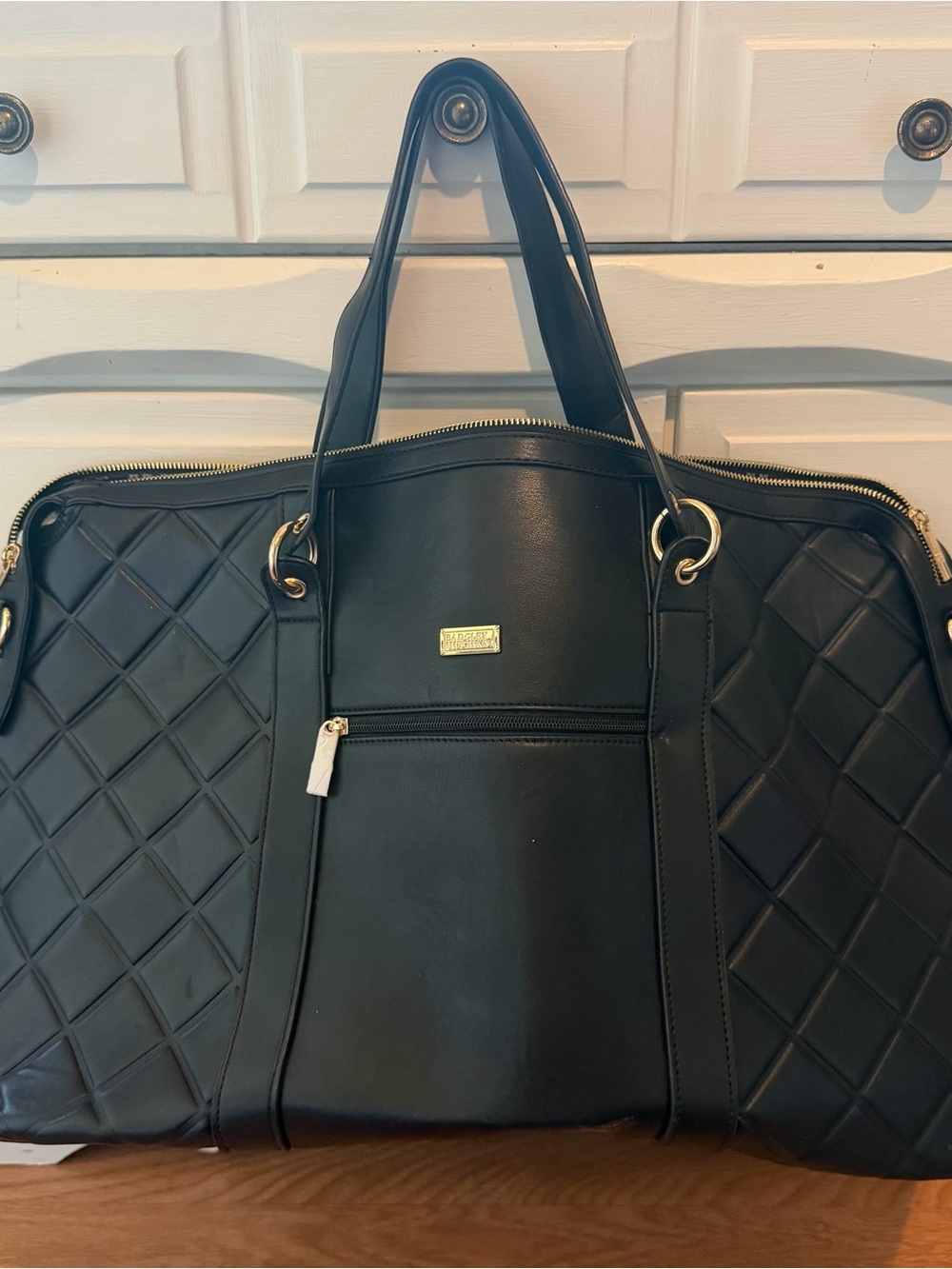 Badgley Mischka Quilted Weekender Bag